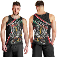 Mexico Eagle Spirit Personalized Men Tank Top Ancient Aztec Pattern - Wonder Print Shop
