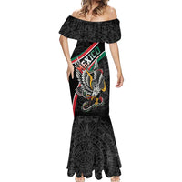 Mexico Eagle Spirit Personalized Mermaid Dress Ancient Aztec Pattern - Wonder Print Shop