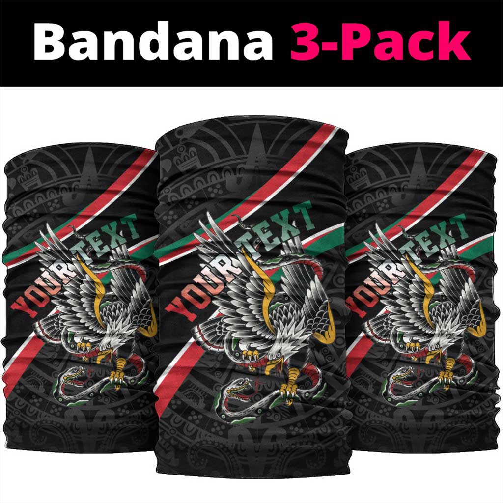 Mexico Eagle Spirit Personalized Neck Gaiter Ancient Aztec Pattern - Wonder Print Shop
