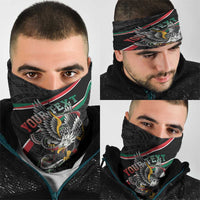 Mexico Eagle Spirit Personalized Neck Gaiter Ancient Aztec Pattern - Wonder Print Shop