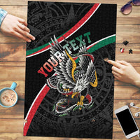 Mexico Eagle Spirit Personalized Puzzle Ancient Aztec Pattern - Wonder Print Shop