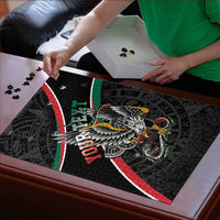 Mexico Eagle Spirit Personalized Puzzle Ancient Aztec Pattern - Wonder Print Shop