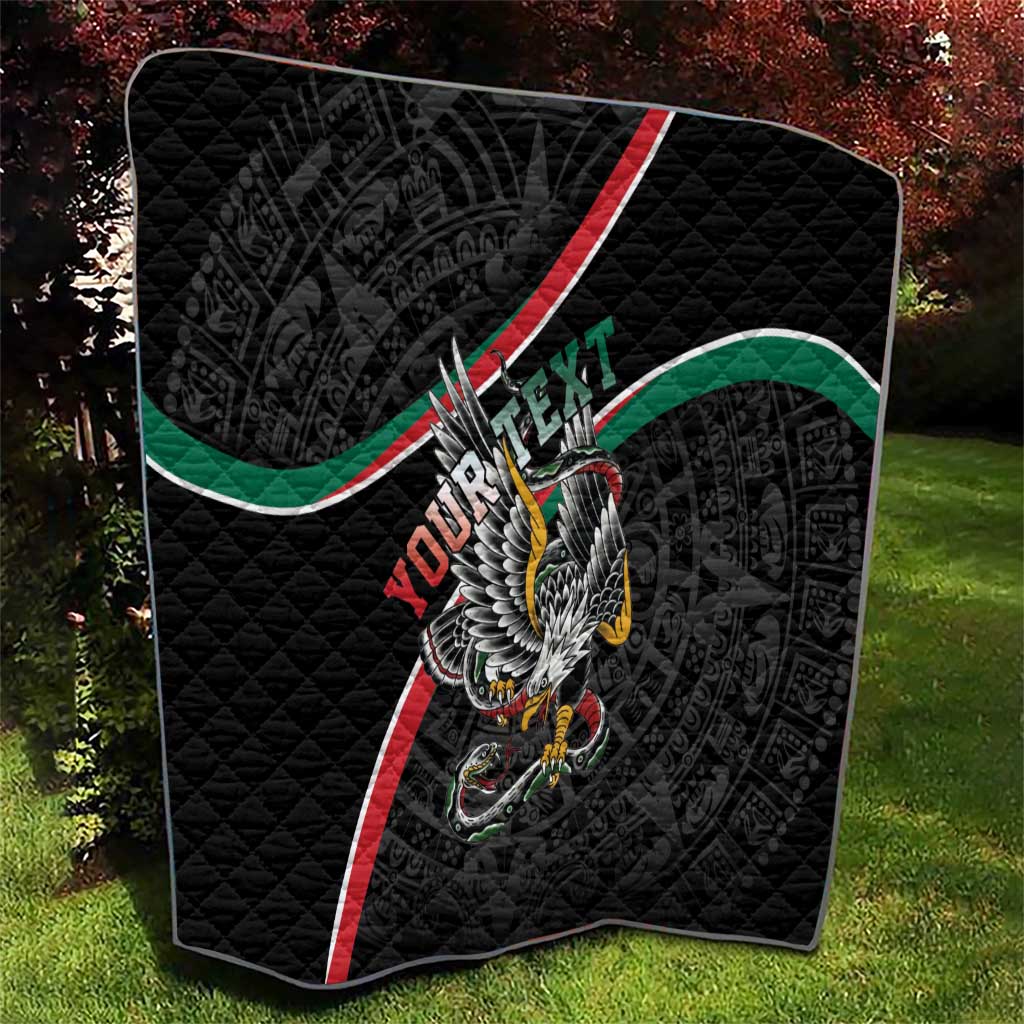 Mexico Eagle Spirit Personalized Quilt Ancient Aztec Pattern - Wonder Print Shop