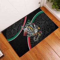 Mexico Eagle Spirit Personalized Rubber Doormat Ancient Aztec Pattern - Wonder Print Shop