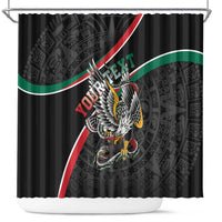 Mexico Eagle Spirit Personalized Shower Curtain Ancient Aztec Pattern - Wonder Print Shop