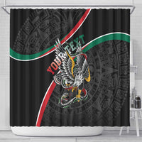 Mexico Eagle Spirit Personalized Shower Curtain Ancient Aztec Pattern - Wonder Print Shop