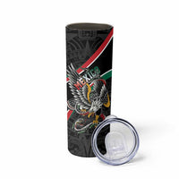 Mexico Eagle Spirit Personalized Skinny Tumbler Ancient Aztec Pattern - Wonder Print Shop