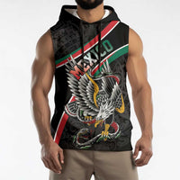 Mexico Eagle Spirit Personalized Sleeveless Hoodie Ancient Aztec Pattern - Wonder Print Shop