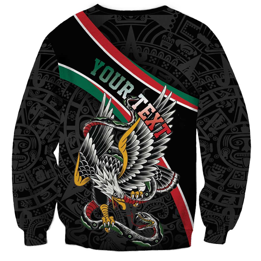 Mexico Eagle Spirit Personalized Sweatshirt Ancient Aztec Pattern - Wonder Print Shop