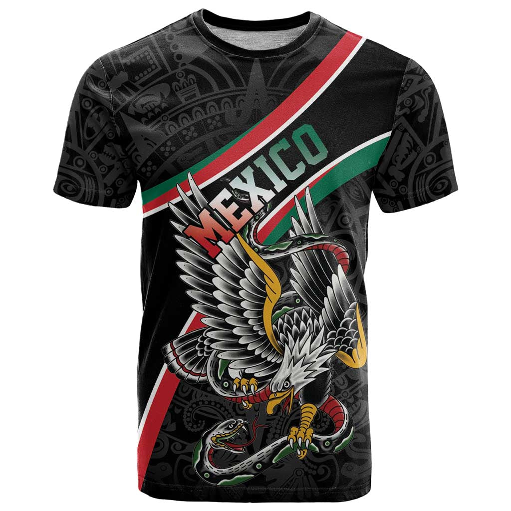 Mexico Eagle Spirit Personalized T Shirt Ancient Aztec Pattern - Wonder Print Shop