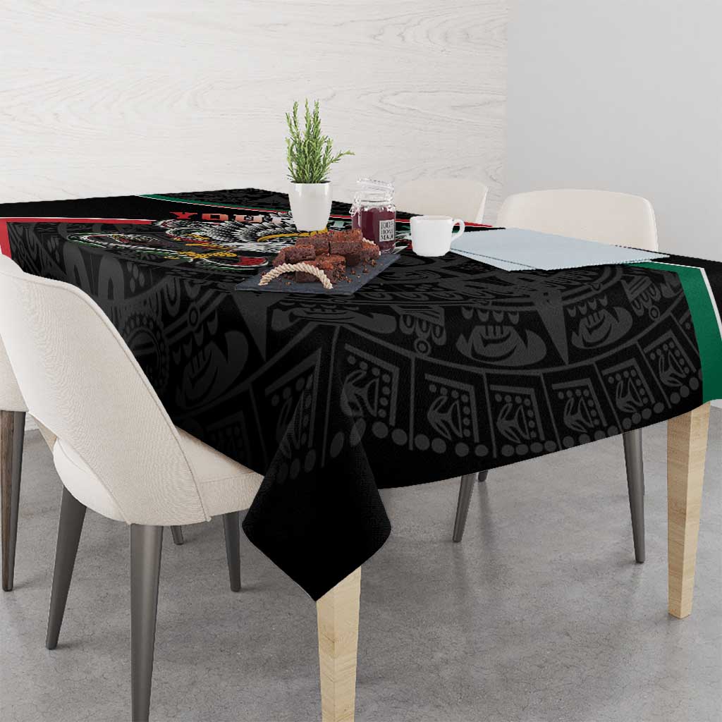 Mexico Eagle Spirit Personalized Tablecloth Ancient Aztec Pattern - Wonder Print Shop