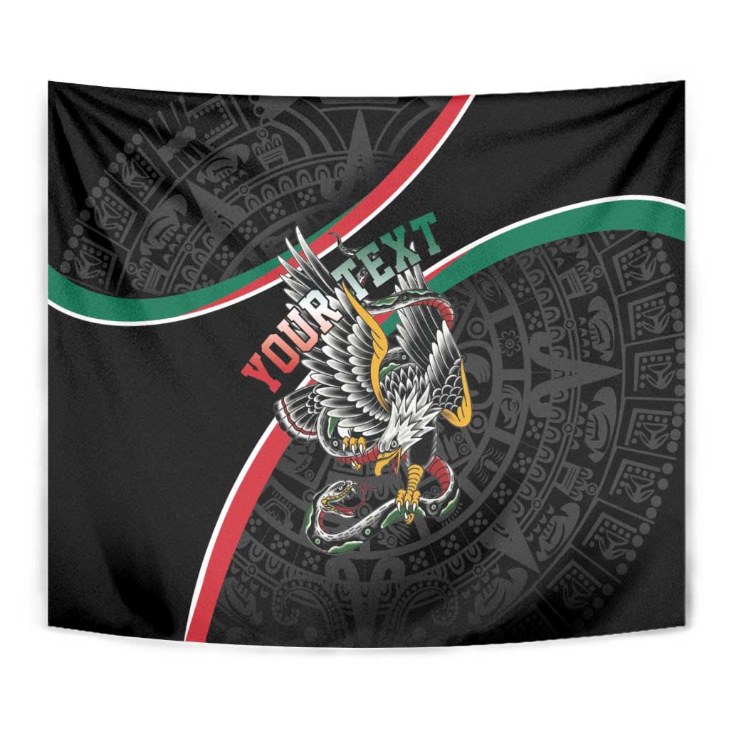 Mexico Eagle Spirit Personalized Tapestry Ancient Aztec Pattern - Wonder Print Shop