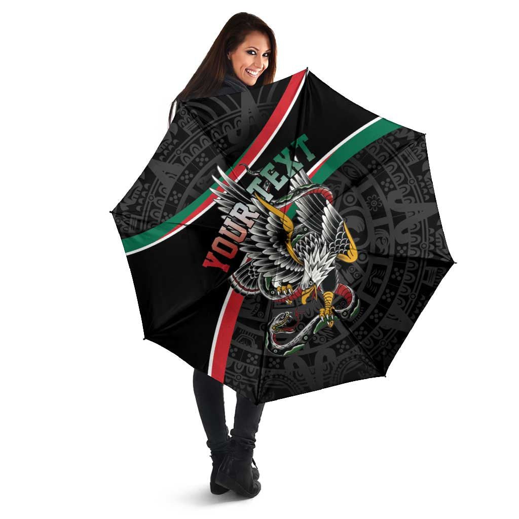 Mexico Eagle Spirit Personalized Umbrella Ancient Aztec Pattern - Wonder Print Shop