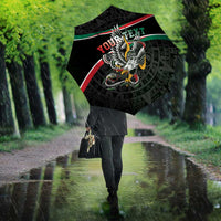 Mexico Eagle Spirit Personalized Umbrella Ancient Aztec Pattern - Wonder Print Shop