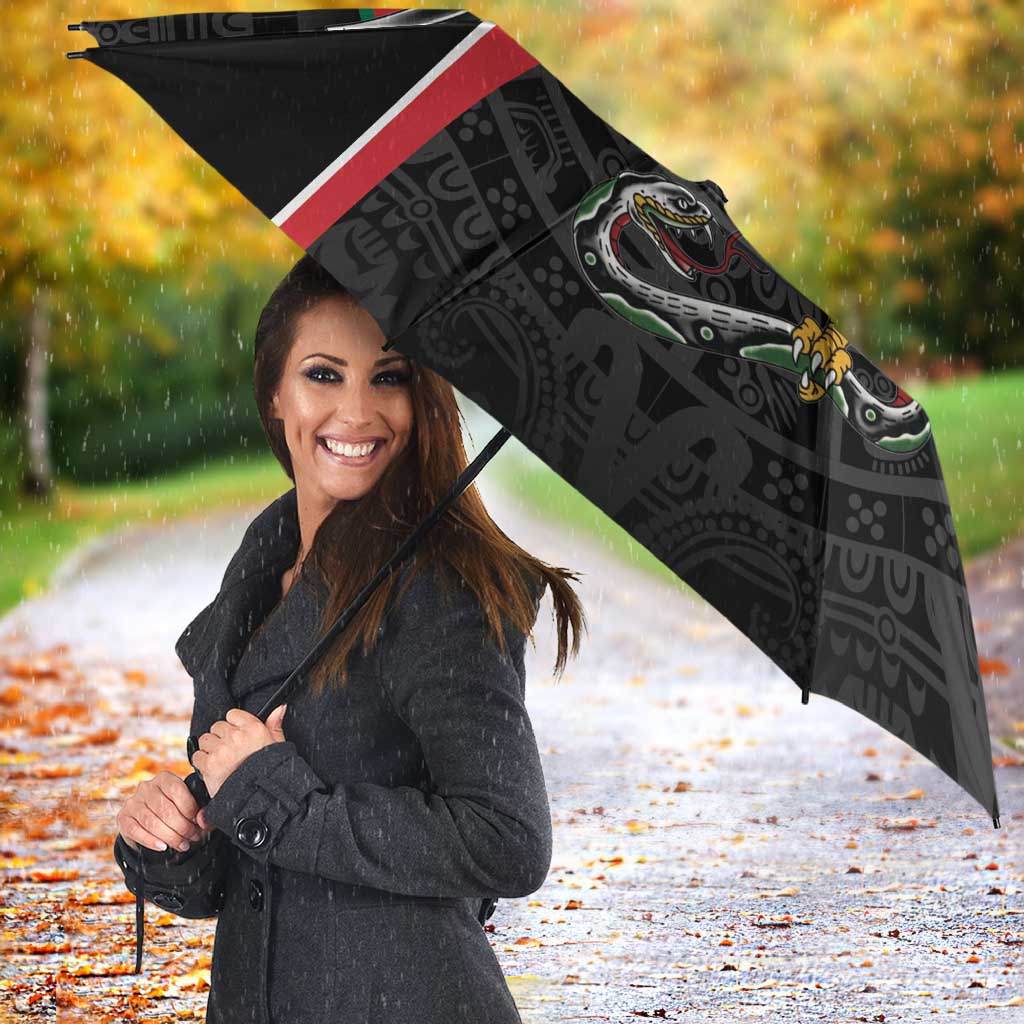 Mexico Eagle Spirit Personalized Umbrella Ancient Aztec Pattern - Wonder Print Shop