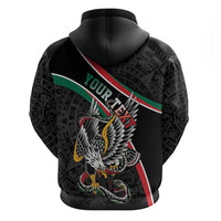 Mexico Eagle Spirit Personalized Zip Hoodie Ancient Aztec Pattern - Wonder Print Shop
