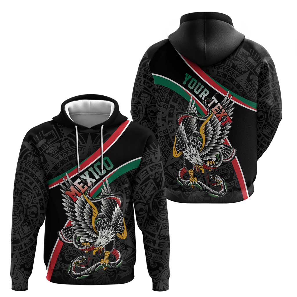 Mexico Eagle Spirit Personalized Zip Hoodie Ancient Aztec Pattern - Wonder Print Shop