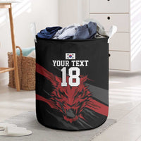 Custom South Korea Football Laundry Basket Taegeuk Warriors Spirit - Wonder Print Shop