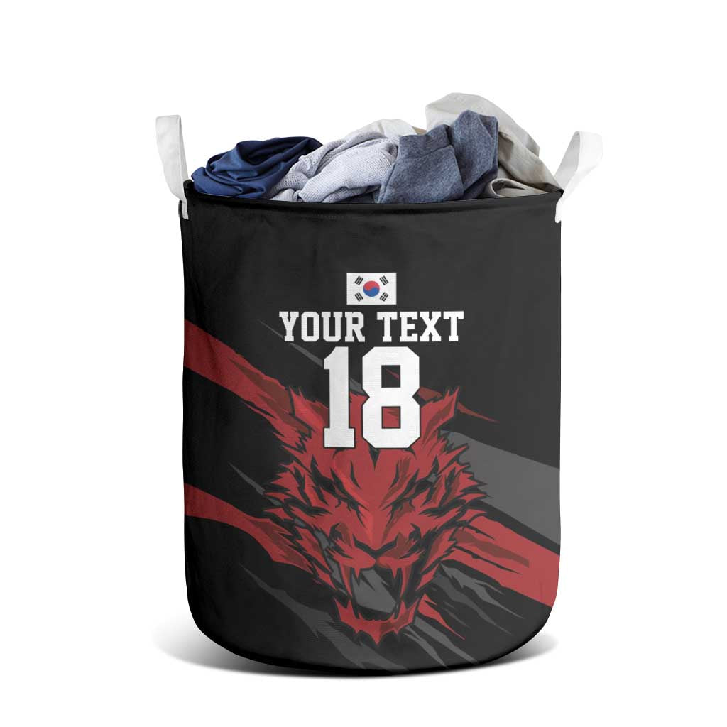 Custom South Korea Football Laundry Basket Taegeuk Warriors Spirit - Wonder Print Shop