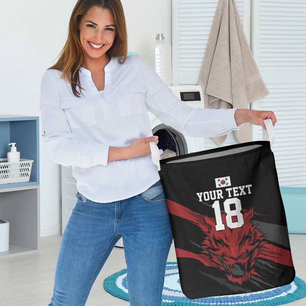 Custom South Korea Football Laundry Basket Taegeuk Warriors Spirit - Wonder Print Shop