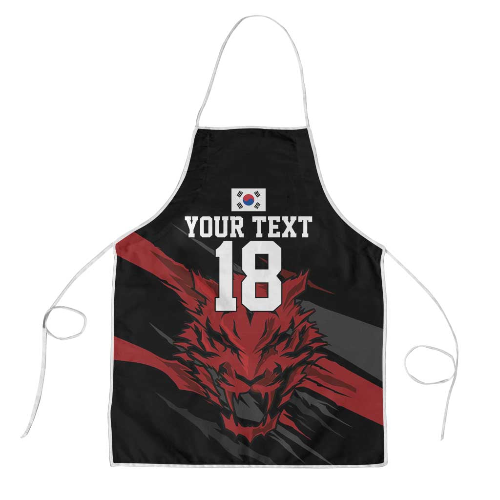 Custom South Korea Football Apron Taegeuk Warriors Spirit - Wonder Print Shop