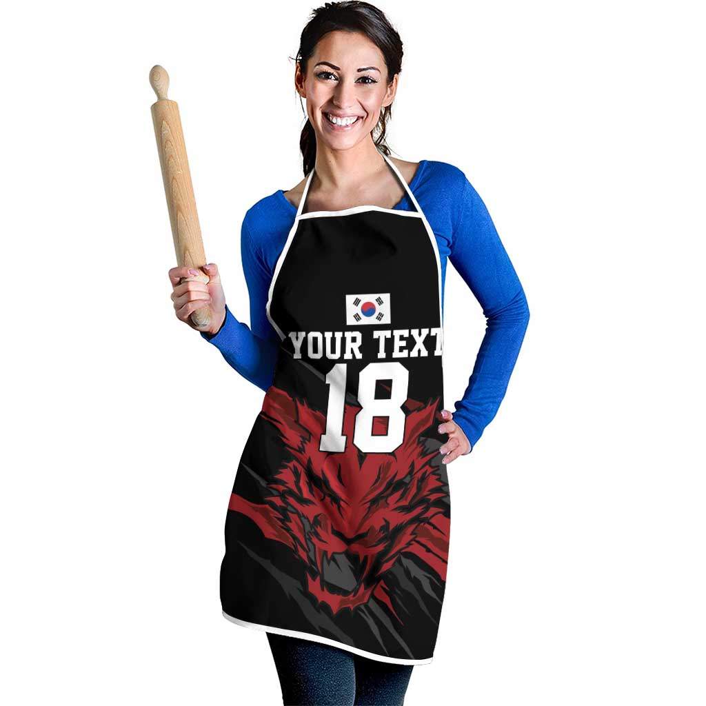 Custom South Korea Football Apron Taegeuk Warriors Spirit - Wonder Print Shop