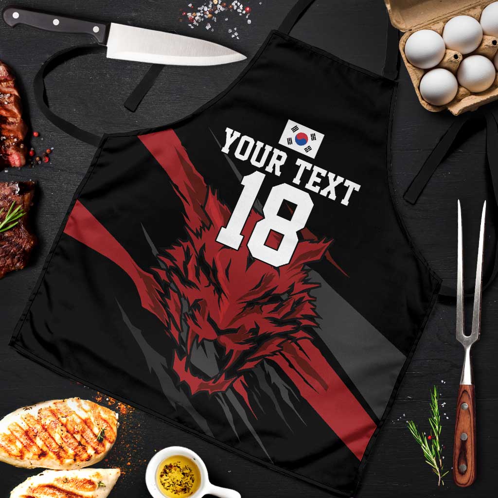 Custom South Korea Football Apron Taegeuk Warriors Spirit - Wonder Print Shop