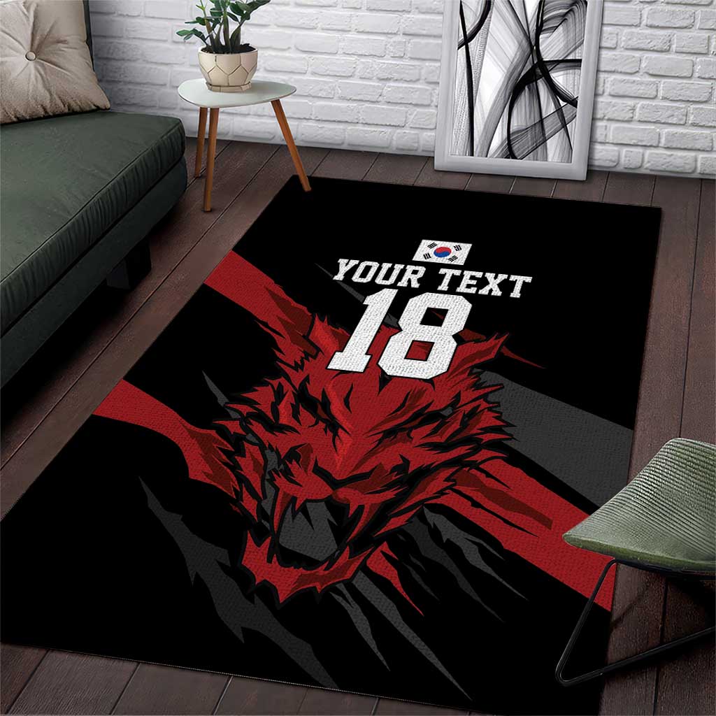 Custom South Korea Football Area Rug Taegeuk Warriors Spirit - Wonder Print Shop