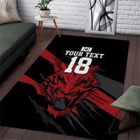 Custom South Korea Football Area Rug Taegeuk Warriors Spirit - Wonder Print Shop