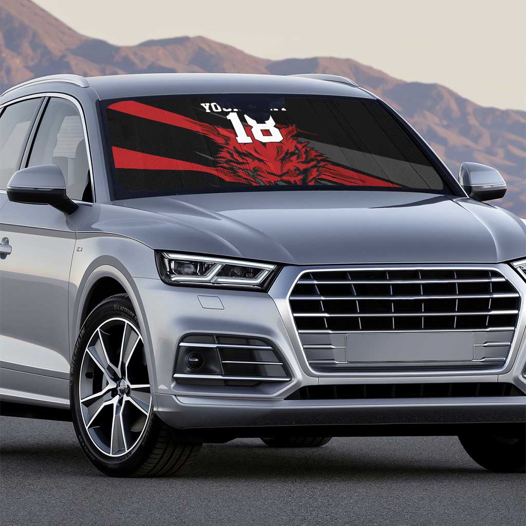 Custom South Korea Football Auto Sun Shade Taegeuk Warriors Spirit - Wonder Print Shop