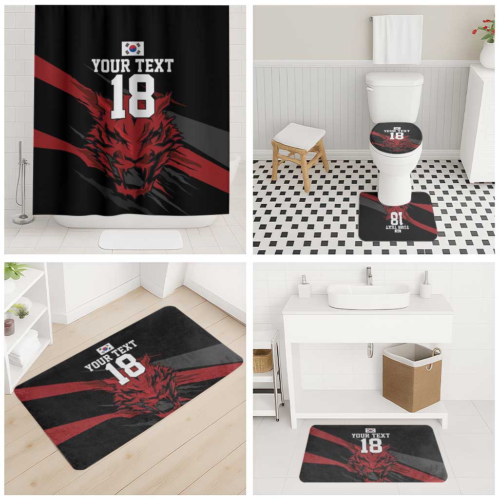 Custom South Korea Football Bathroom Set Taegeuk Warriors Spirit - Wonder Print Shop