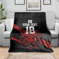 Custom South Korea Football Blanket Taegeuk Warriors Spirit - Wonder Print Shop