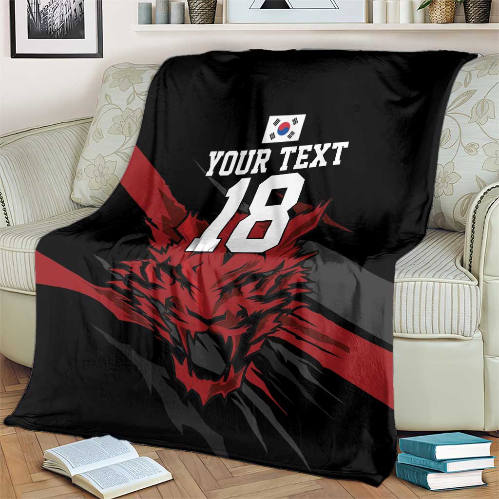 Custom South Korea Football Blanket Taegeuk Warriors Spirit - Wonder Print Shop