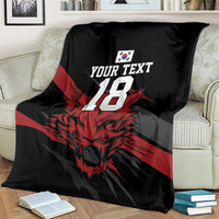 Custom South Korea Football Blanket Taegeuk Warriors Spirit - Wonder Print Shop