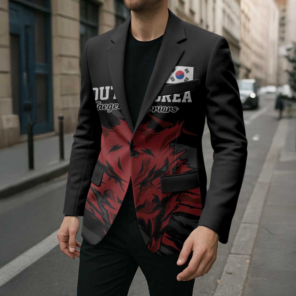 Custom South Korea Football Blazer Taegeuk Warriors Spirit - Wonder Print Shop