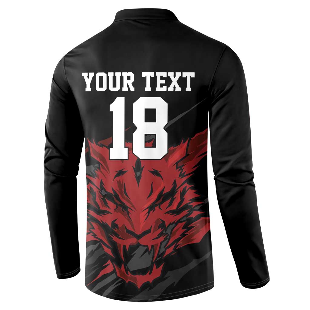 Custom South Korea Football Button Sweatshirt Taegeuk Warriors Spirit - Wonder Print Shop