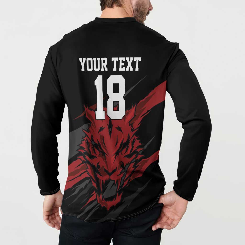 Custom South Korea Football Button Sweatshirt Taegeuk Warriors Spirit - Wonder Print Shop