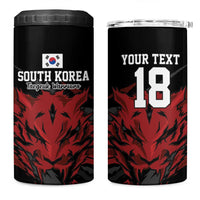 Custom South Korea Football 4 in 1 Can Cooler Tumbler Taegeuk Warriors Spirit - Wonder Print Shop