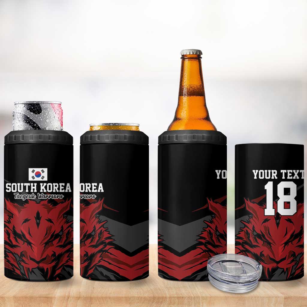 Custom South Korea Football 4 in 1 Can Cooler Tumbler Taegeuk Warriors Spirit - Wonder Print Shop