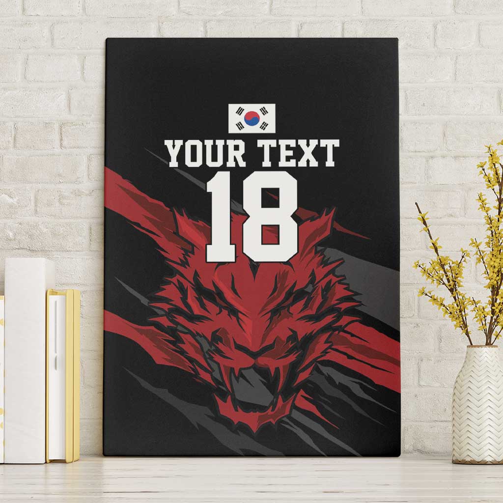 Custom South Korea Football Canvas Wall Art Taegeuk Warriors Spirit - Wonder Print Shop