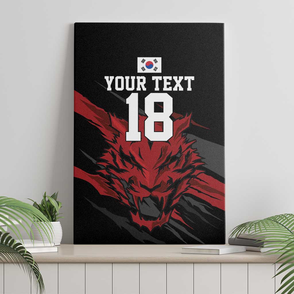 Custom South Korea Football Canvas Wall Art Taegeuk Warriors Spirit - Wonder Print Shop