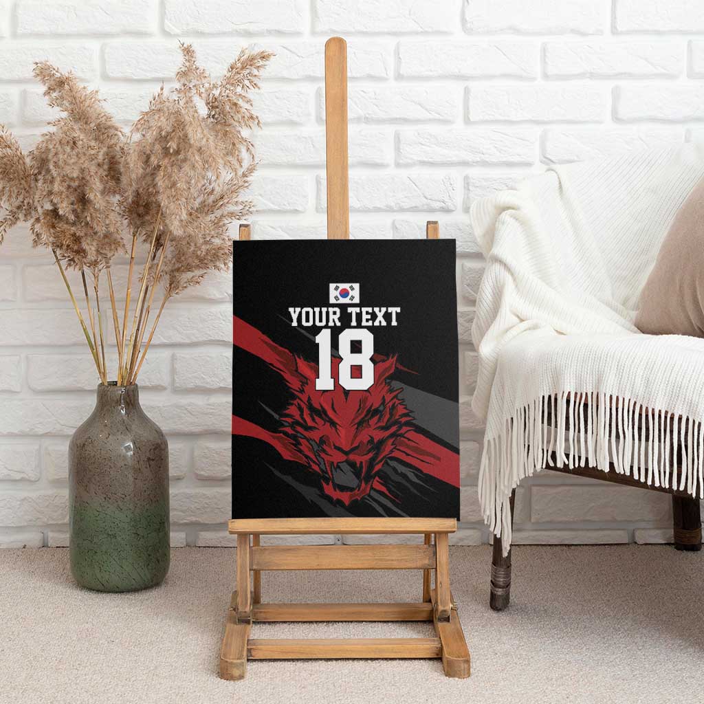 Custom South Korea Football Canvas Wall Art Taegeuk Warriors Spirit - Wonder Print Shop