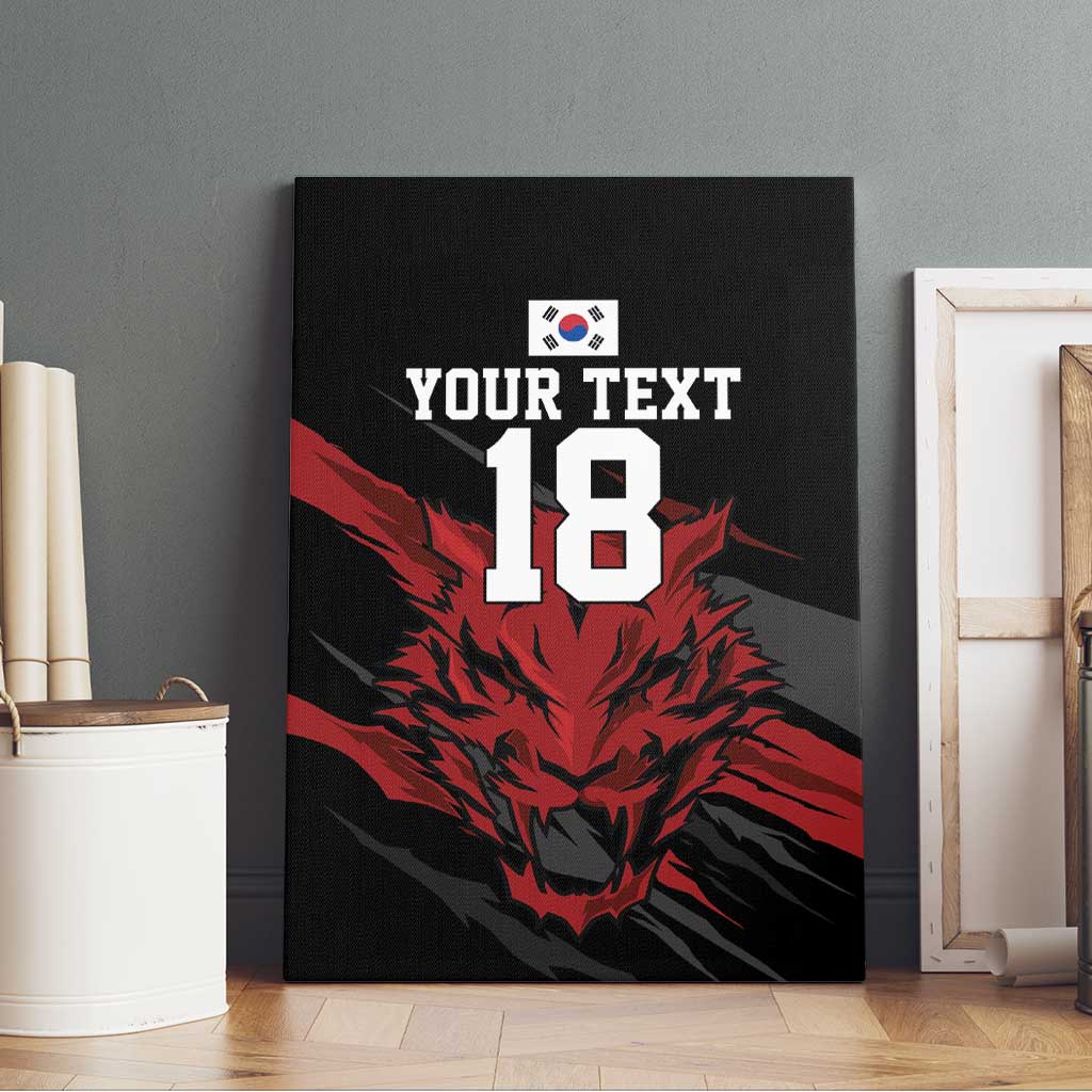 Custom South Korea Football Canvas Wall Art Taegeuk Warriors Spirit - Wonder Print Shop