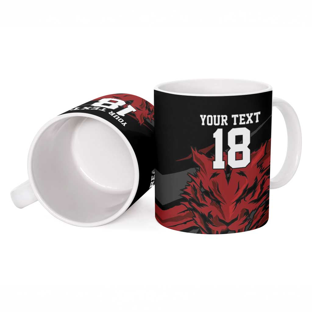 Custom South Korea Football Ceramic Mug Taegeuk Warriors Spirit - Wonder Print Shop