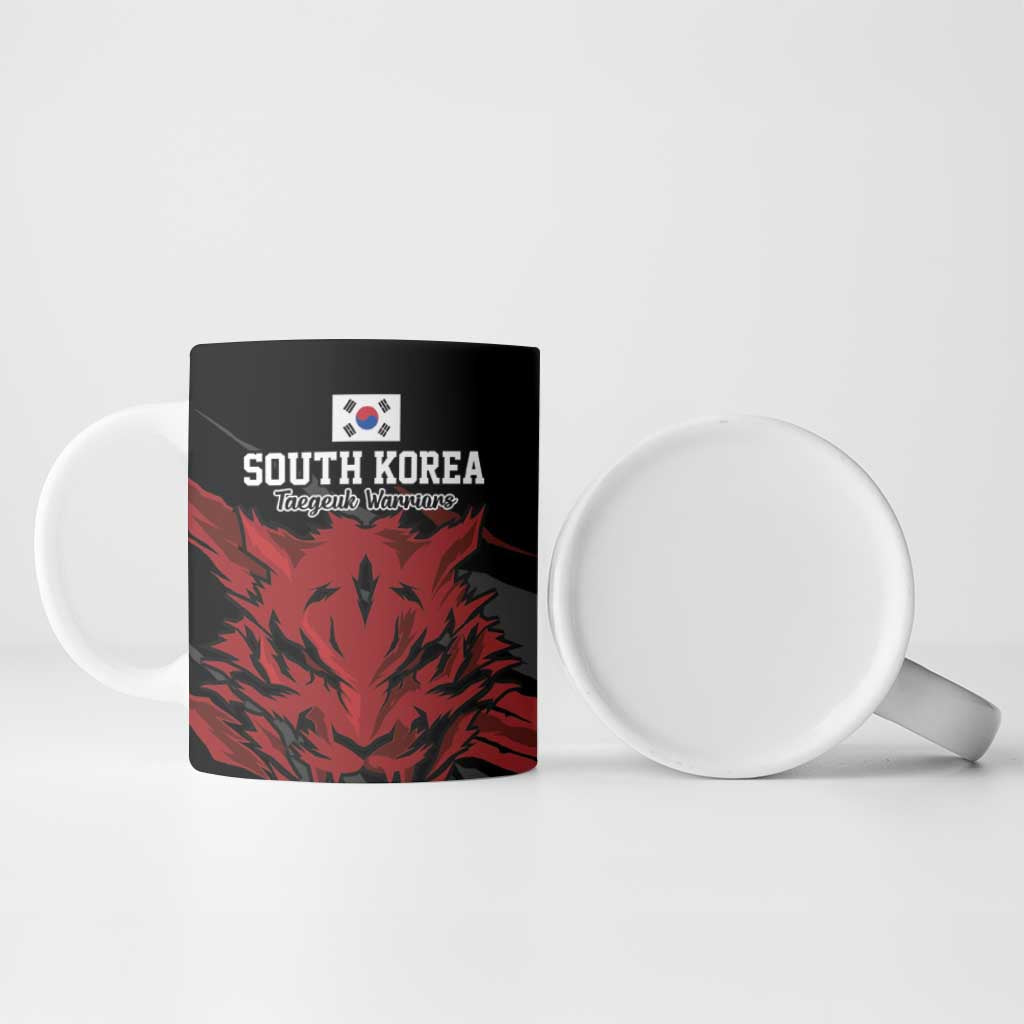 Custom South Korea Football Ceramic Mug Taegeuk Warriors Spirit - Wonder Print Shop