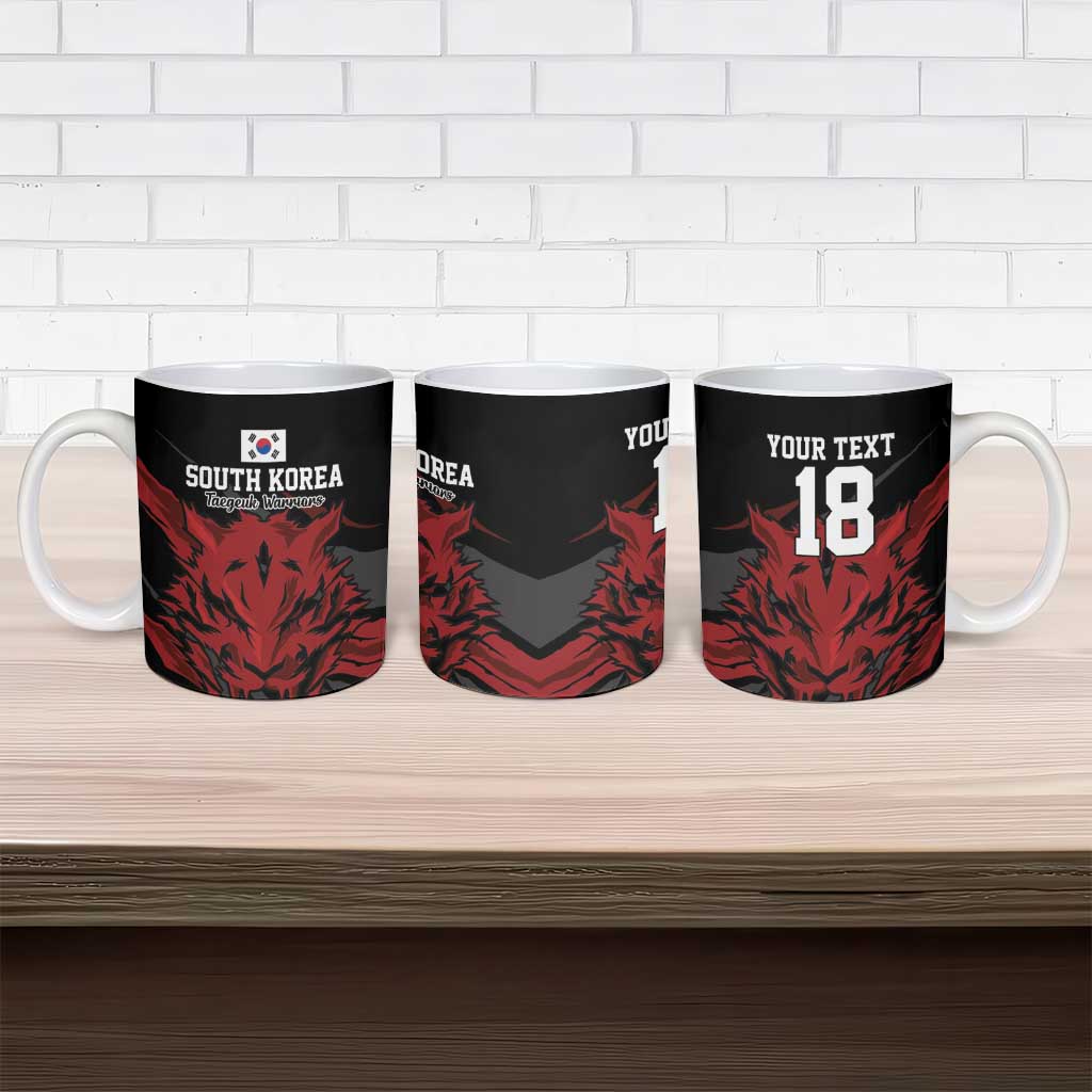 Custom South Korea Football Ceramic Mug Taegeuk Warriors Spirit - Wonder Print Shop