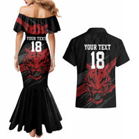 Custom South Korea Football Couples Matching Mermaid Dress and Hawaiian Shirt Taegeuk Warriors Spirit - Wonder Print Shop