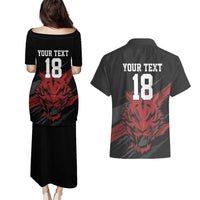 Custom South Korea Football Couples Matching Puletasi and Hawaiian Shirt Taegeuk Warriors Spirit - Wonder Print Shop