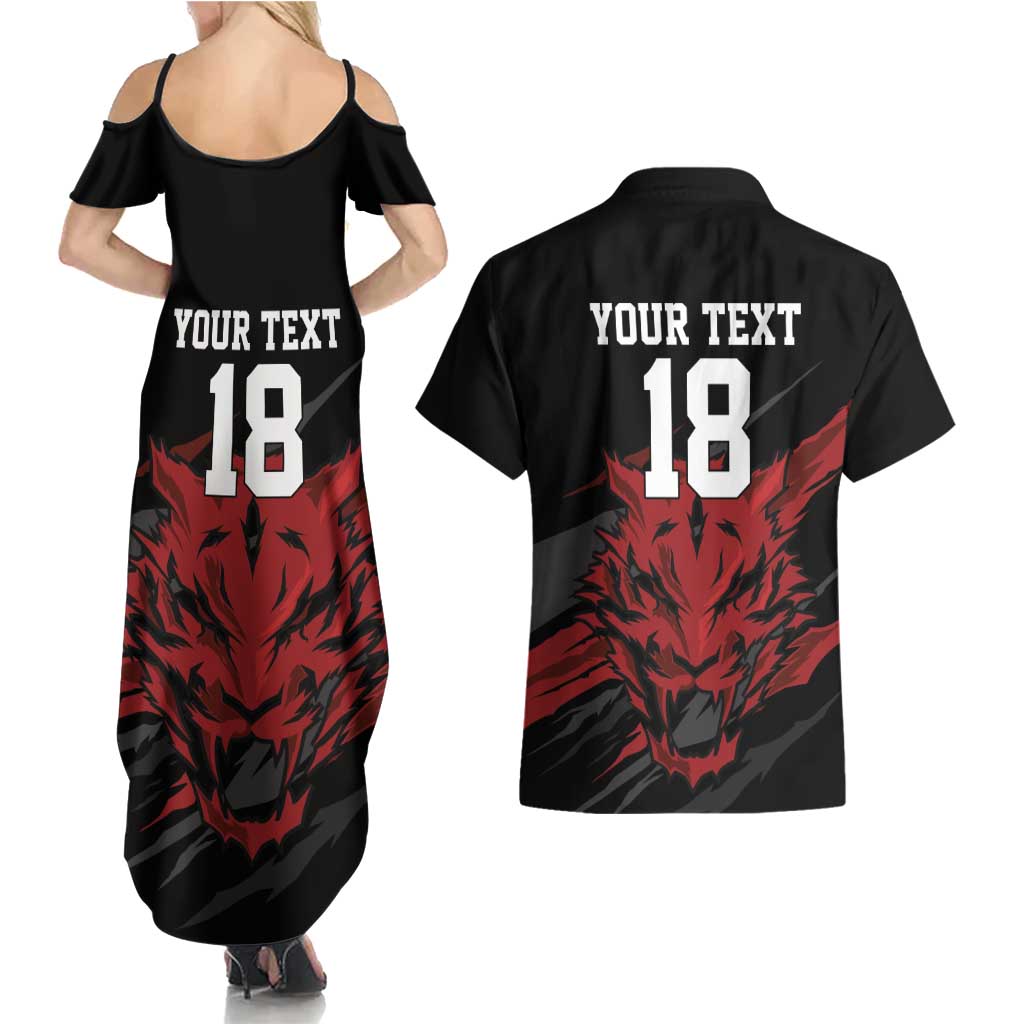 Custom South Korea Football Couples Matching Summer Maxi Dress and Hawaiian Shirt Taegeuk Warriors Spirit - Wonder Print Shop