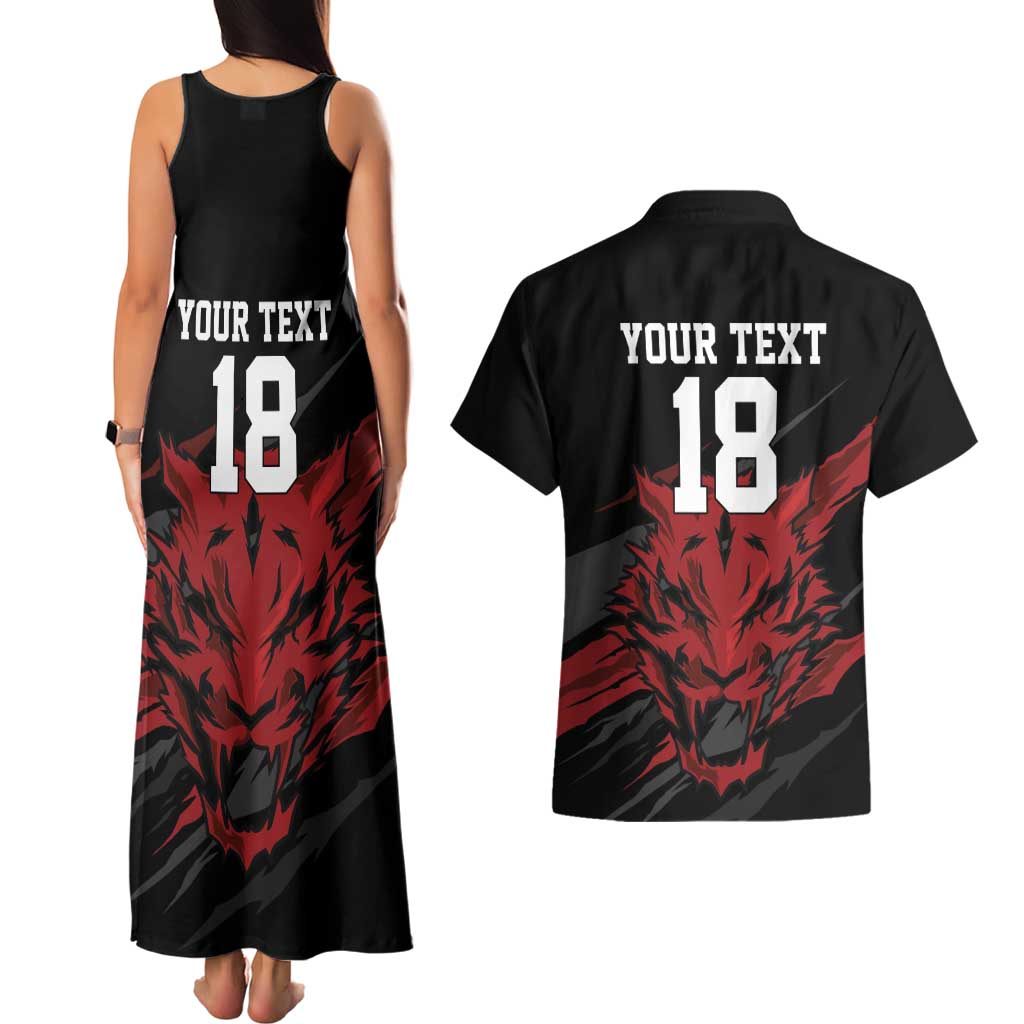 Custom South Korea Football Couples Matching Tank Maxi Dress and Hawaiian Shirt Taegeuk Warriors Spirit - Wonder Print Shop